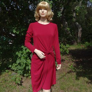 Cranberry Stretch Twist Dress H by Halston NWOT